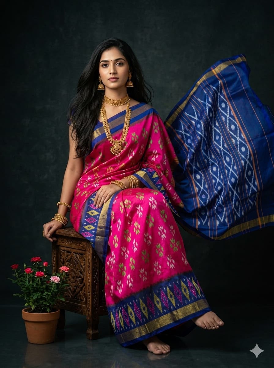 Ponchampally Ikat Silk Saree