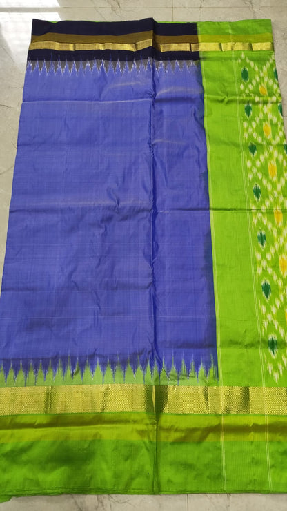 Handcrafted Pure Pochampally Ikat Silk Saree with Blouse Piece