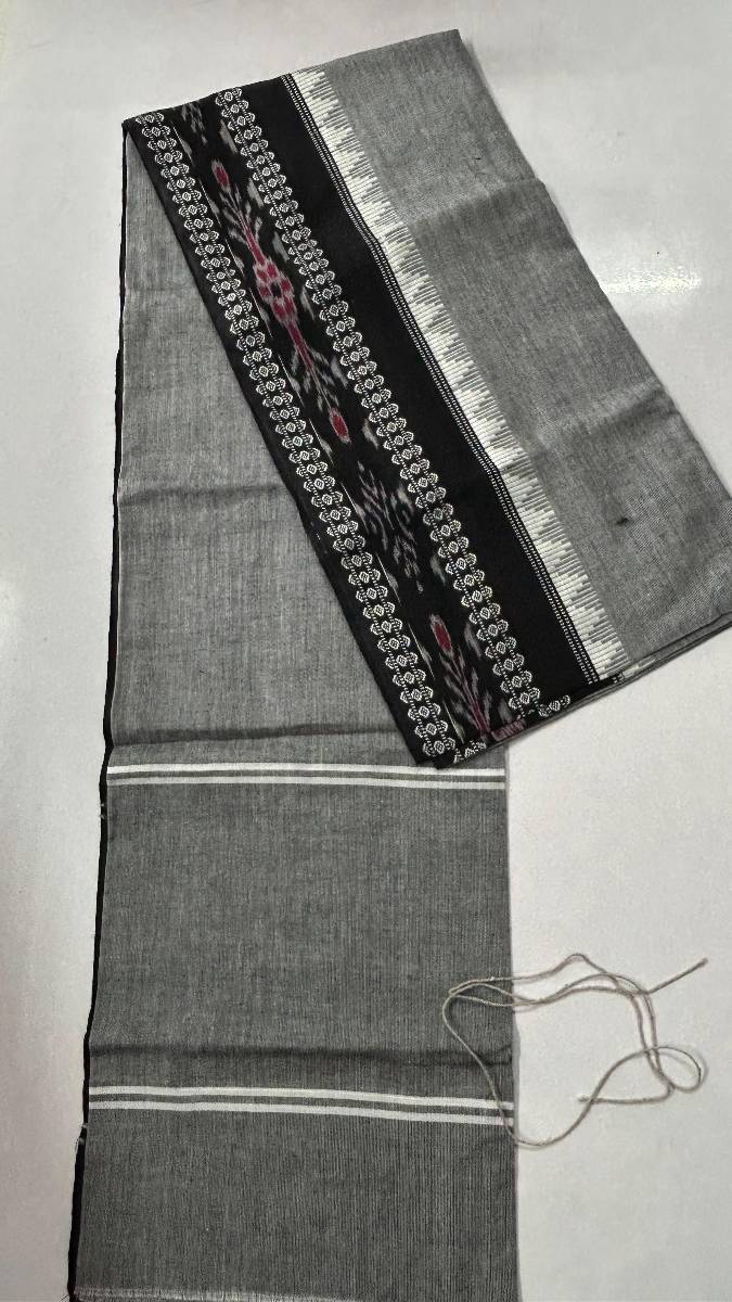 Silver colour and black combinations duppata