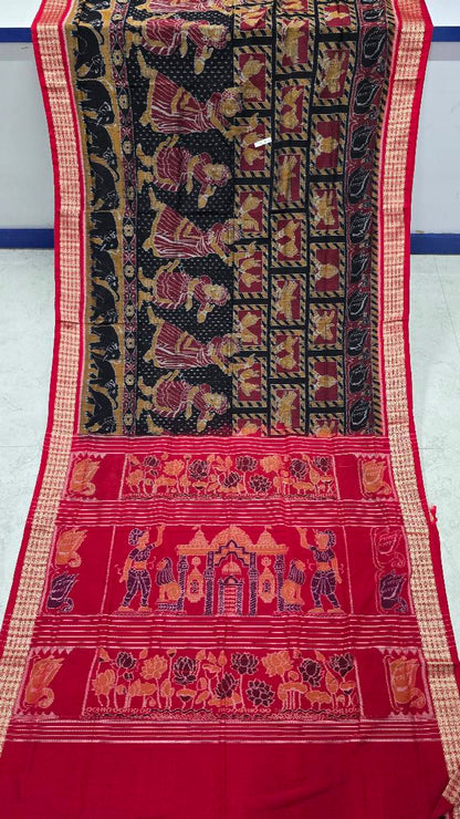 Cotton and silk combination sambalpuri bapta pata saree