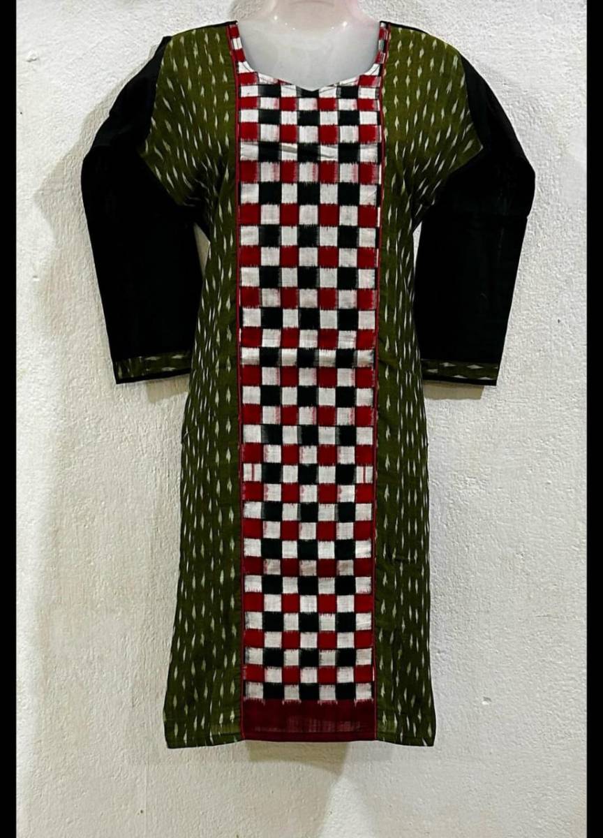 Sambalpuri side cut kurti