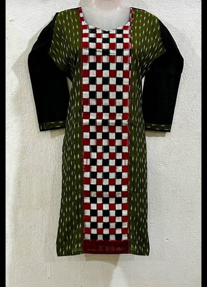 Sambalpuri side cut kurti