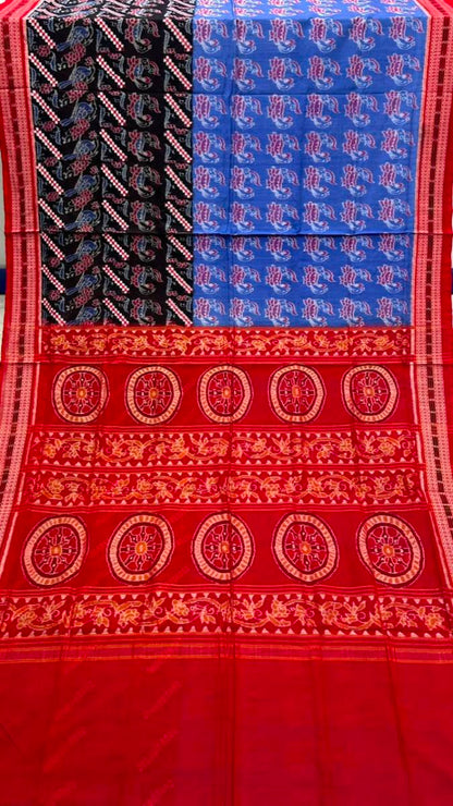 Half half desing pasapali Sambalpuri saree