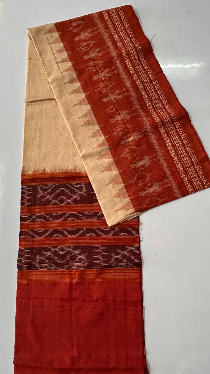 Cream and rust mereon colour combination dupatta