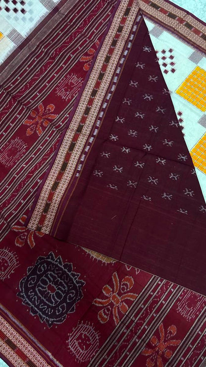 White clr new pasapali body with blouse desing sambalpuri saree