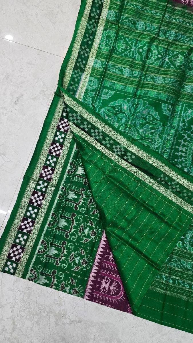 Sambalpuri original pata pasapali border saree