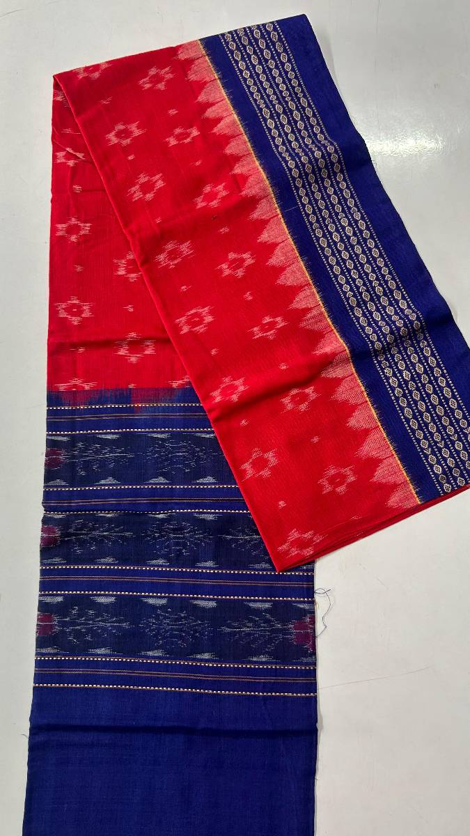 Red and blue colour combination dupatta