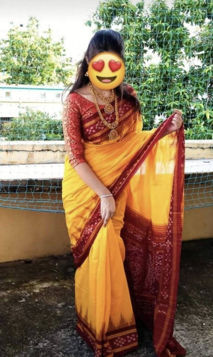Handloom maniabandha cotton saree
