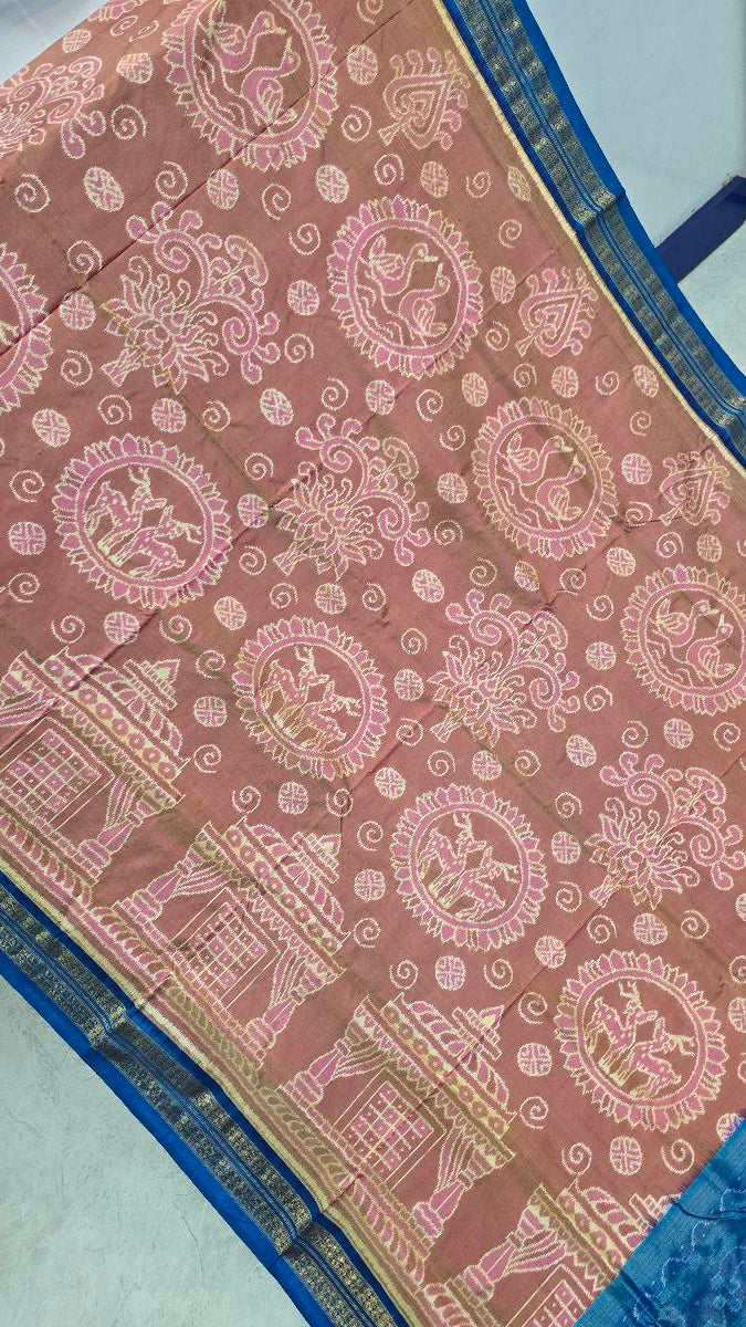 Sambalpuri handloom original half tissue pata saree