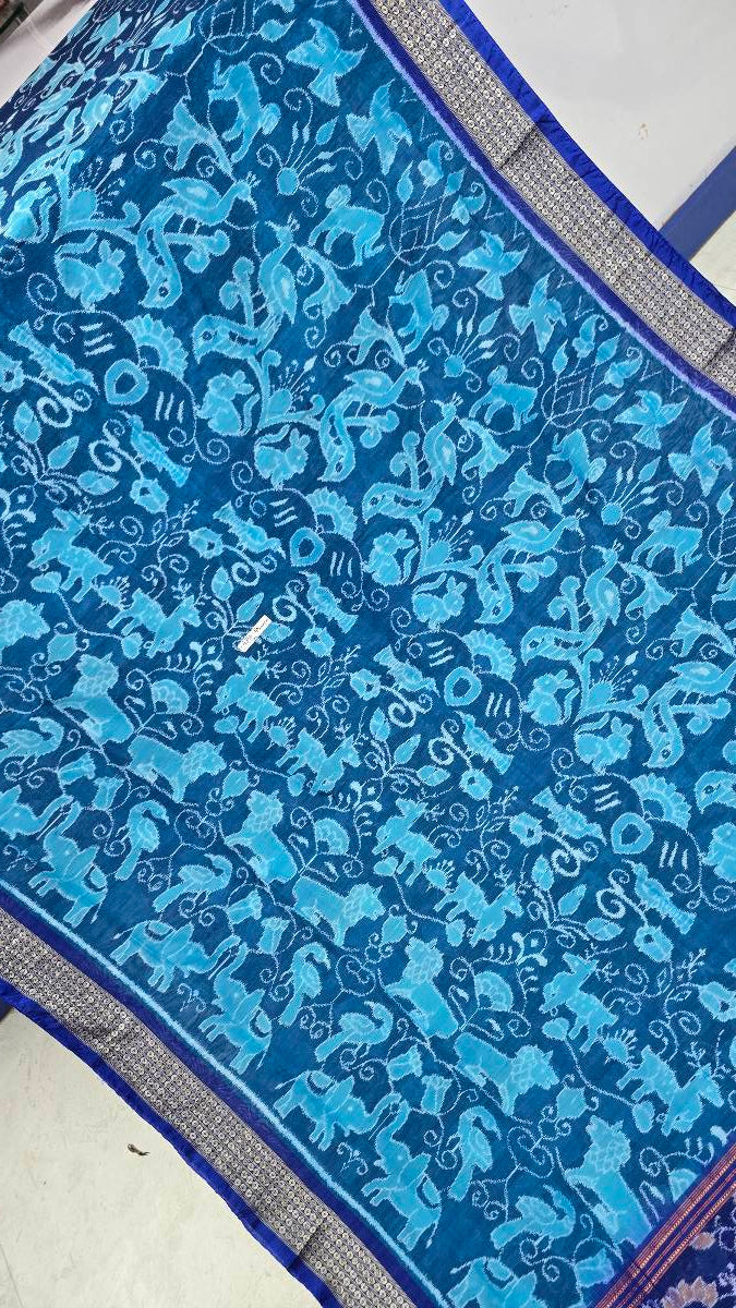 Cotton and silk combination sambalpuri bapta pata