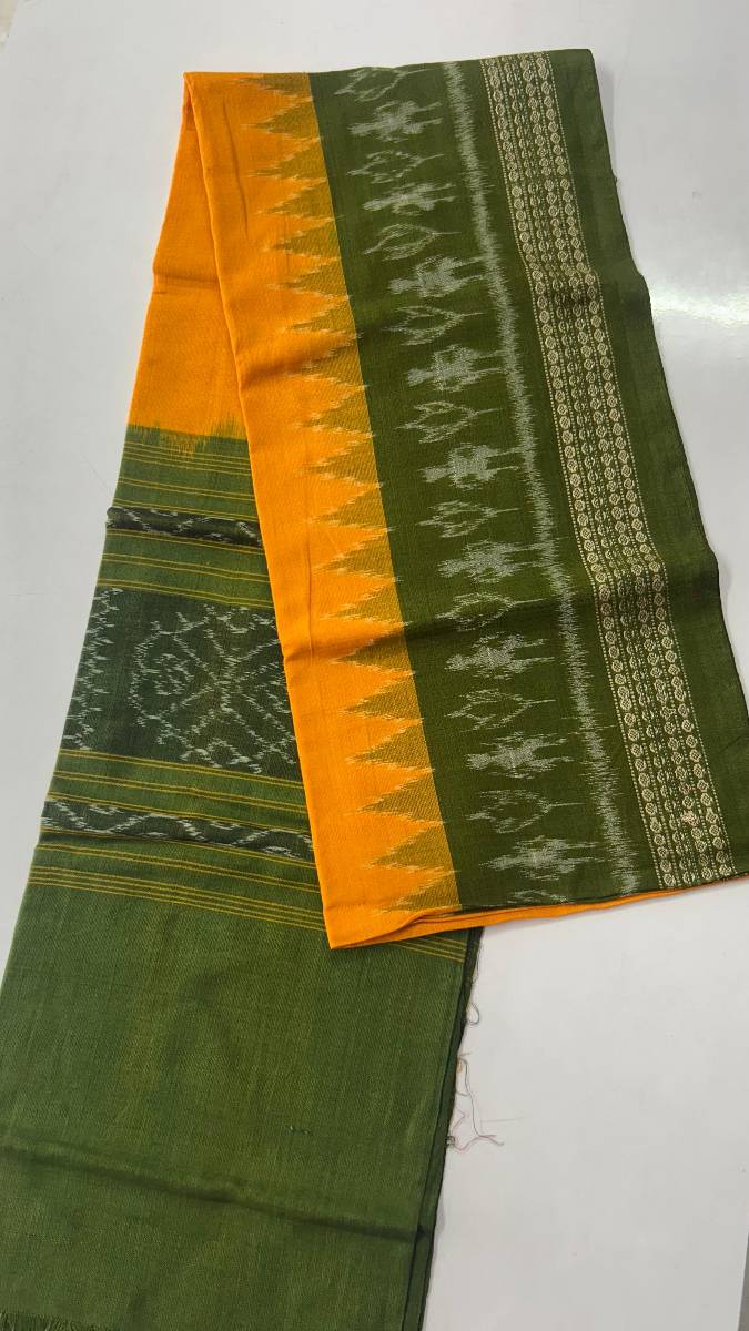 Yellow and mehendi colour combination duppata