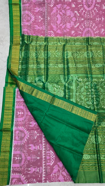 Sambalpuri handloom original half tissue pata saree