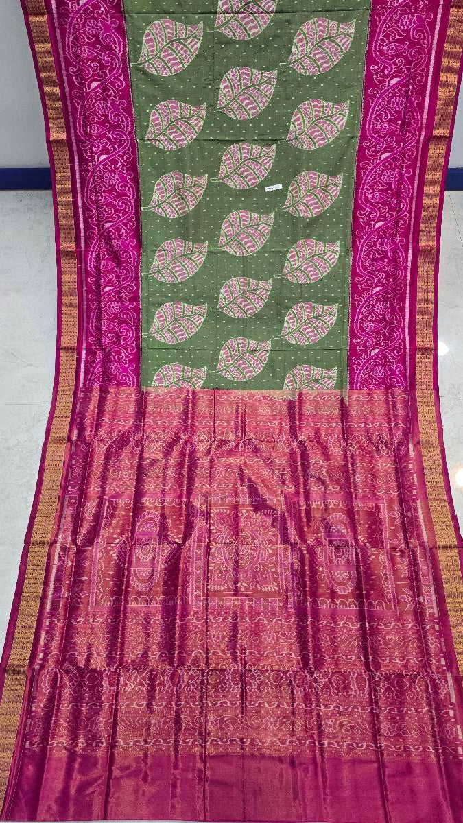 Sambalpuri handloom original half tissue pata saree