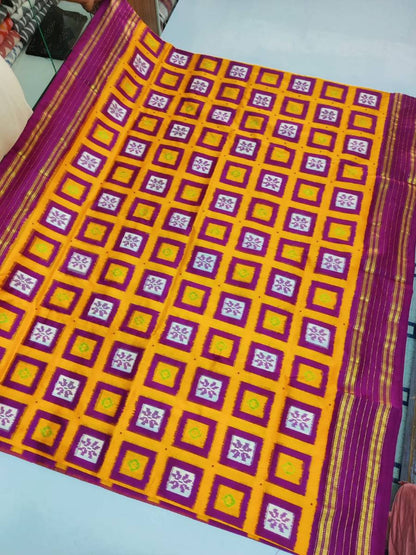 Fabric: 100% Pure Handloom Silk
Occasion: Daily wear, festive events, and traditional gatherings
Included: Matching unstitched silk blouse piece
Care: Dry clean only
