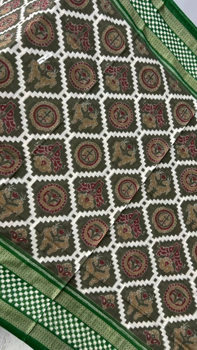 New colour+ body and border all pasapali Sambalpuri saree
