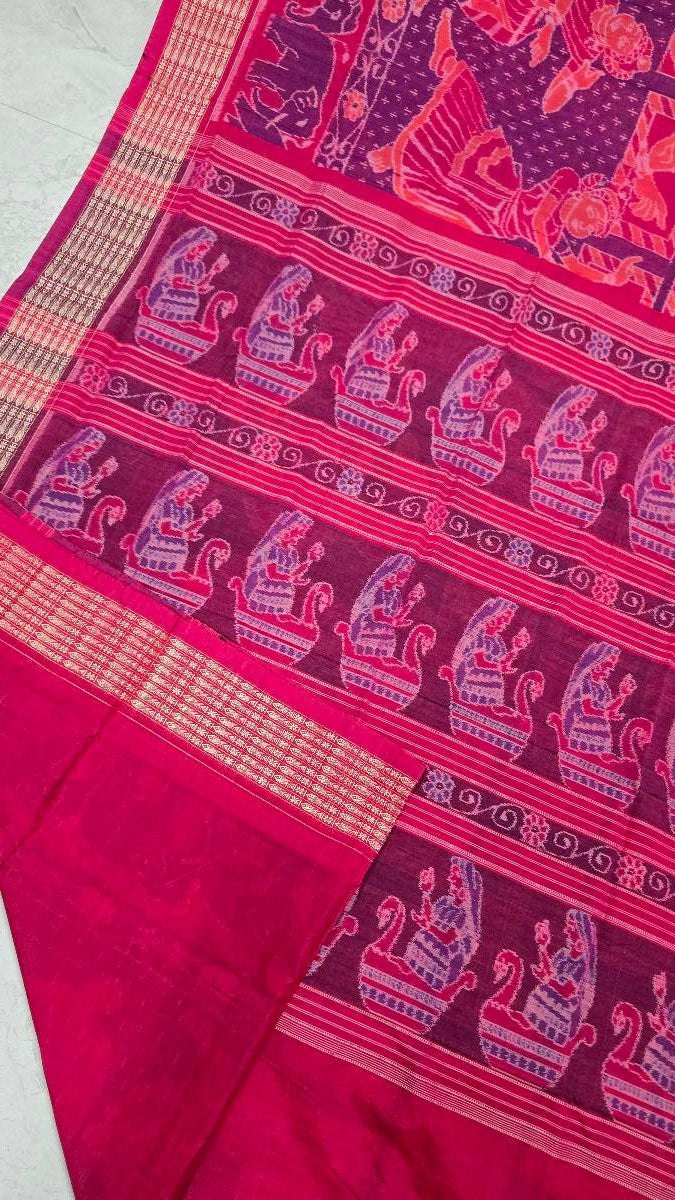 Cotton and silk combination sambalpuri bapta bapta pata saree