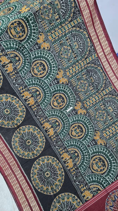 CCotton-silk mix new  combination sambalpuri bapta pata
