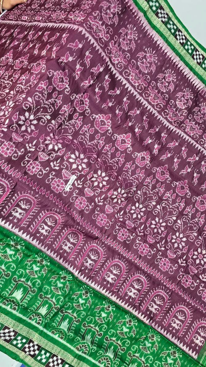 Sambalpuri original pata pasapali border saree