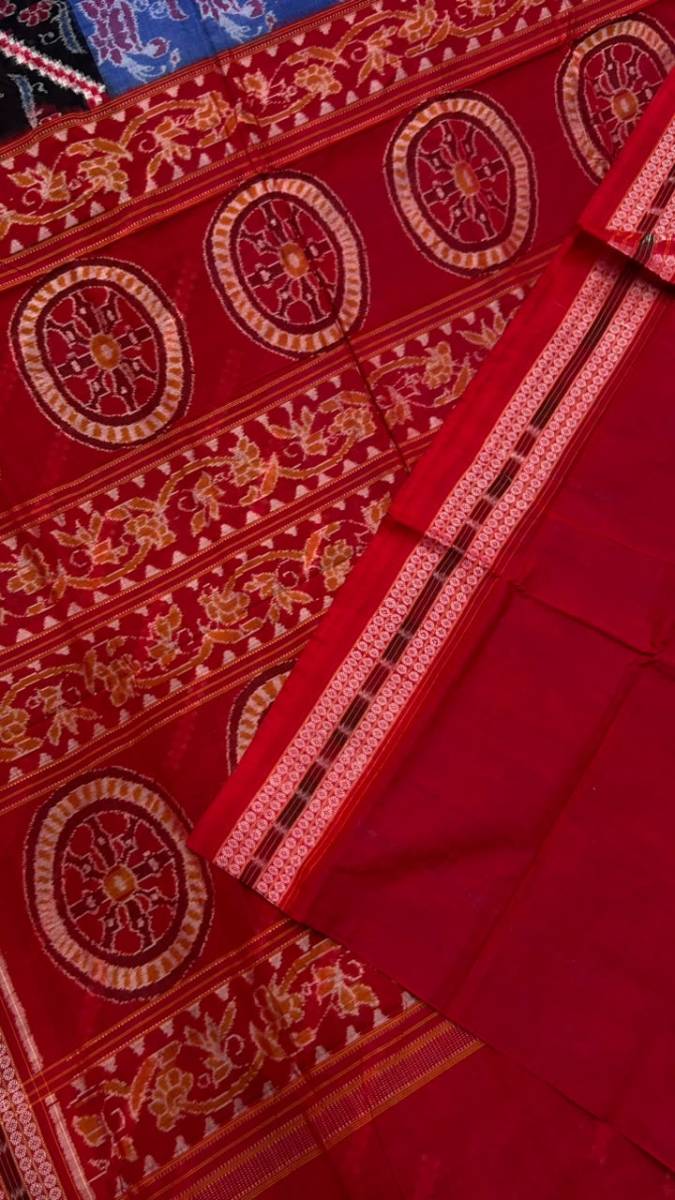 Half half desing pasapali Sambalpuri saree