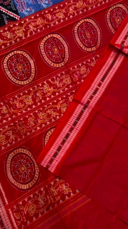Half half desing pasapali Sambalpuri saree