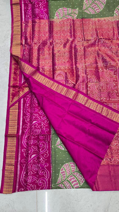 Sambalpuri handloom original half tissue pata saree