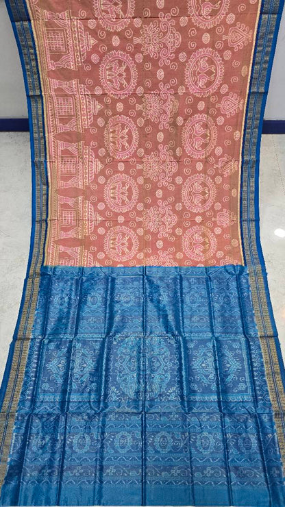 Sambalpuri handloom original half tissue pata saree