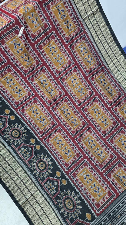 Cotton and silk combination sambalpuri bapta pata