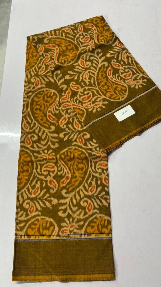 Yellow colour Sambalpuri dress desing only top cotton