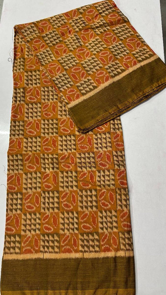 Yellow colour Sambalpuri dress desing only top