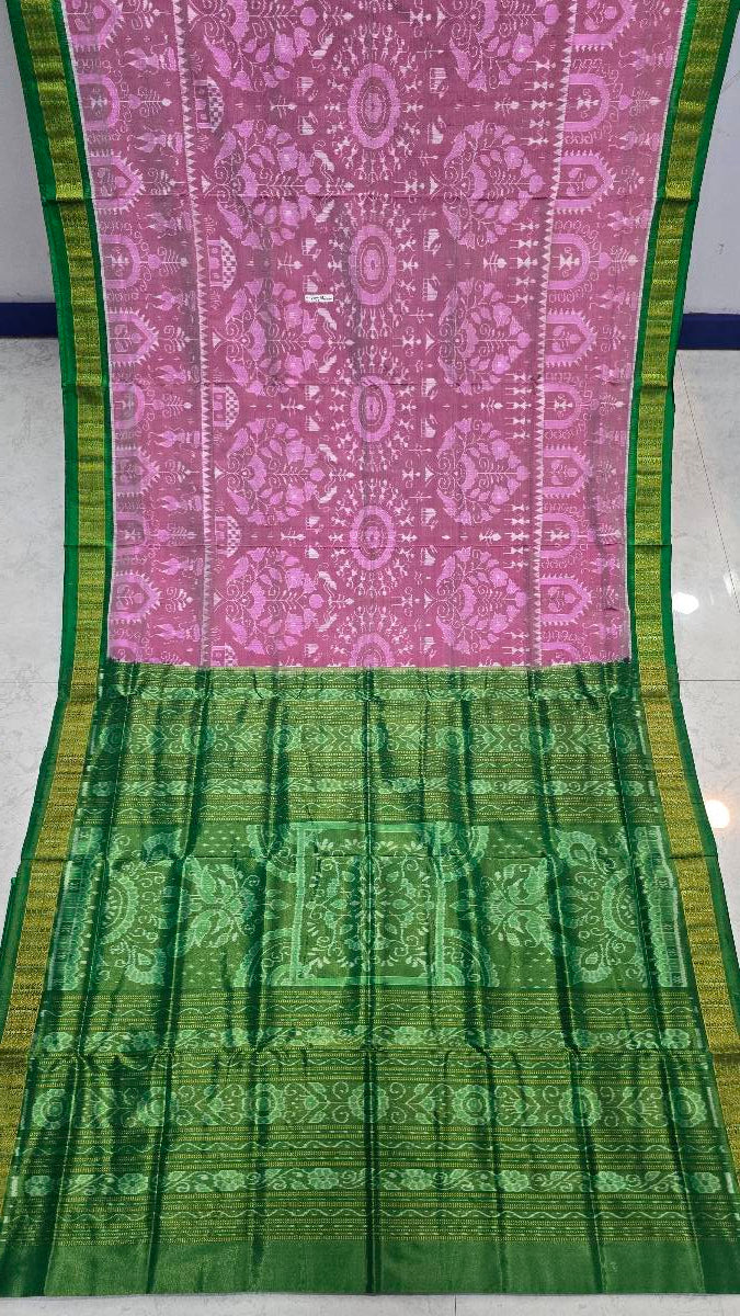 Sambalpuri handloom original half tissue pata saree