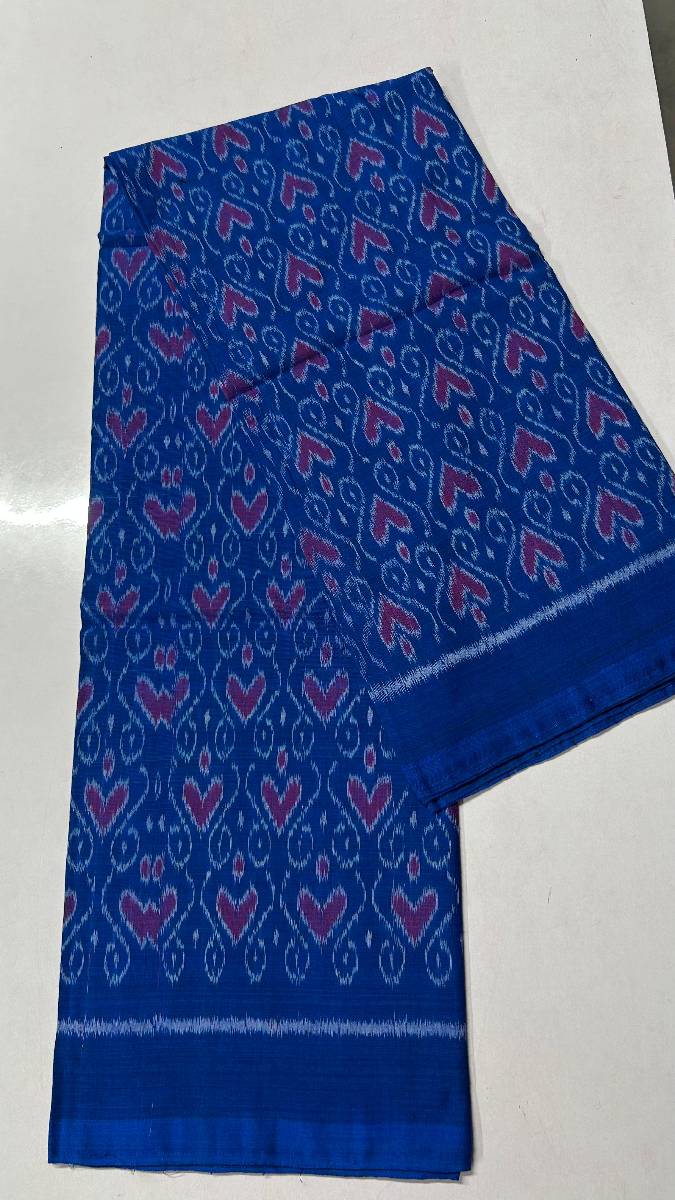Sky colour Sambalpuri bapta pata dress desing only top