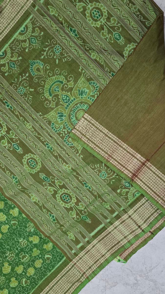Cotton and silk combination sambalpuri bapta pata saree