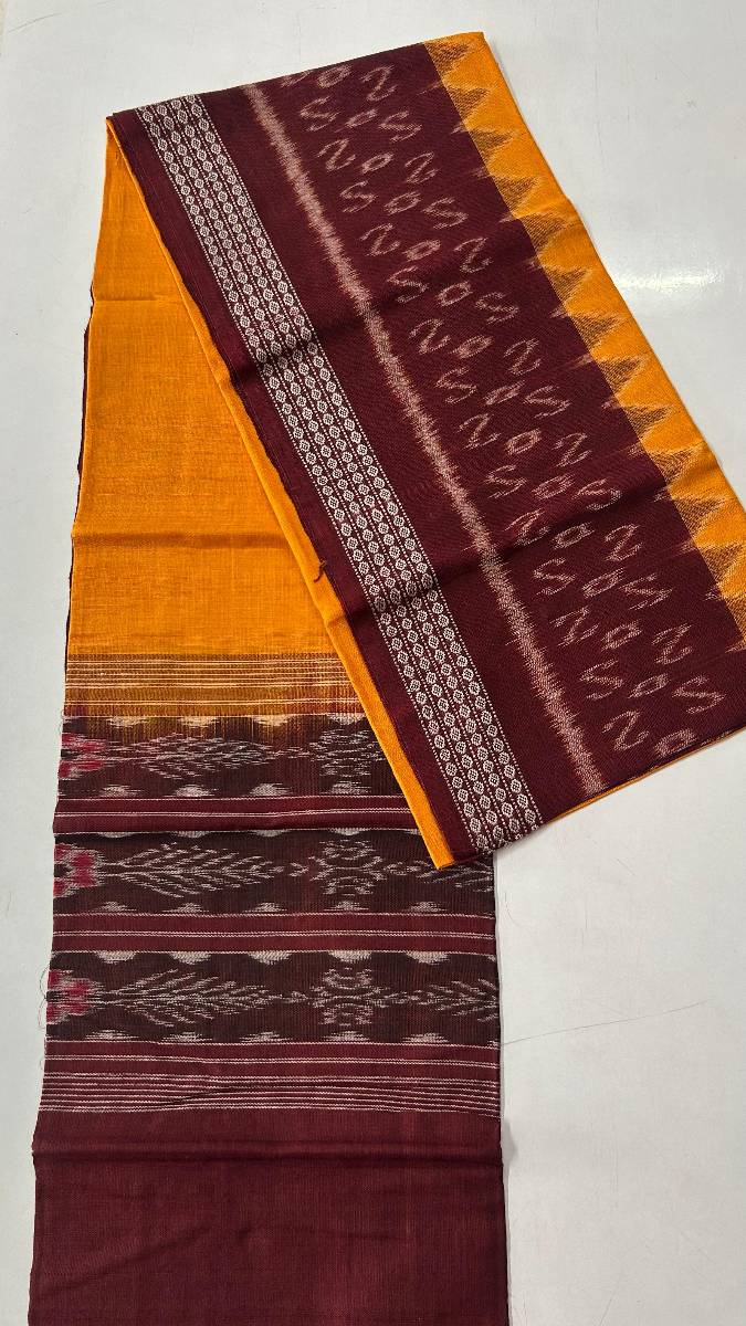 Yellow and merron combinations duppata