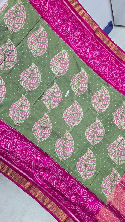 Sambalpuri handloom original half tissue pata saree