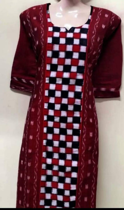Sambalpuri side cut kurti