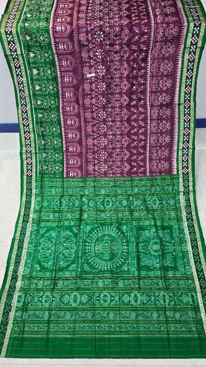 Sambalpuri original pata pasapali border saree