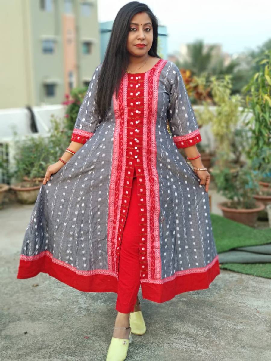 Sambalpuri gown cotton fabric