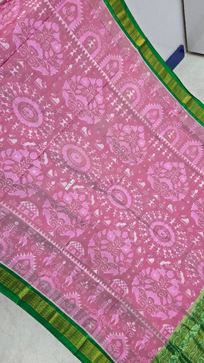 Sambalpuri handloom original half tissue pata saree