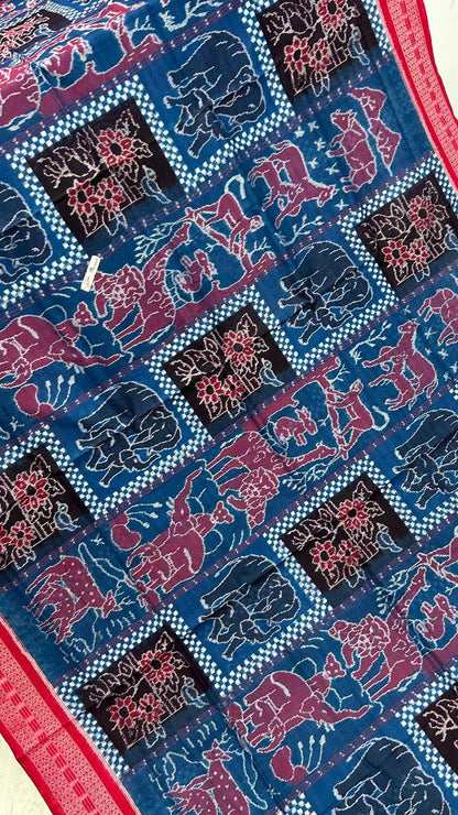 Blue black and red combinations pasapali desing