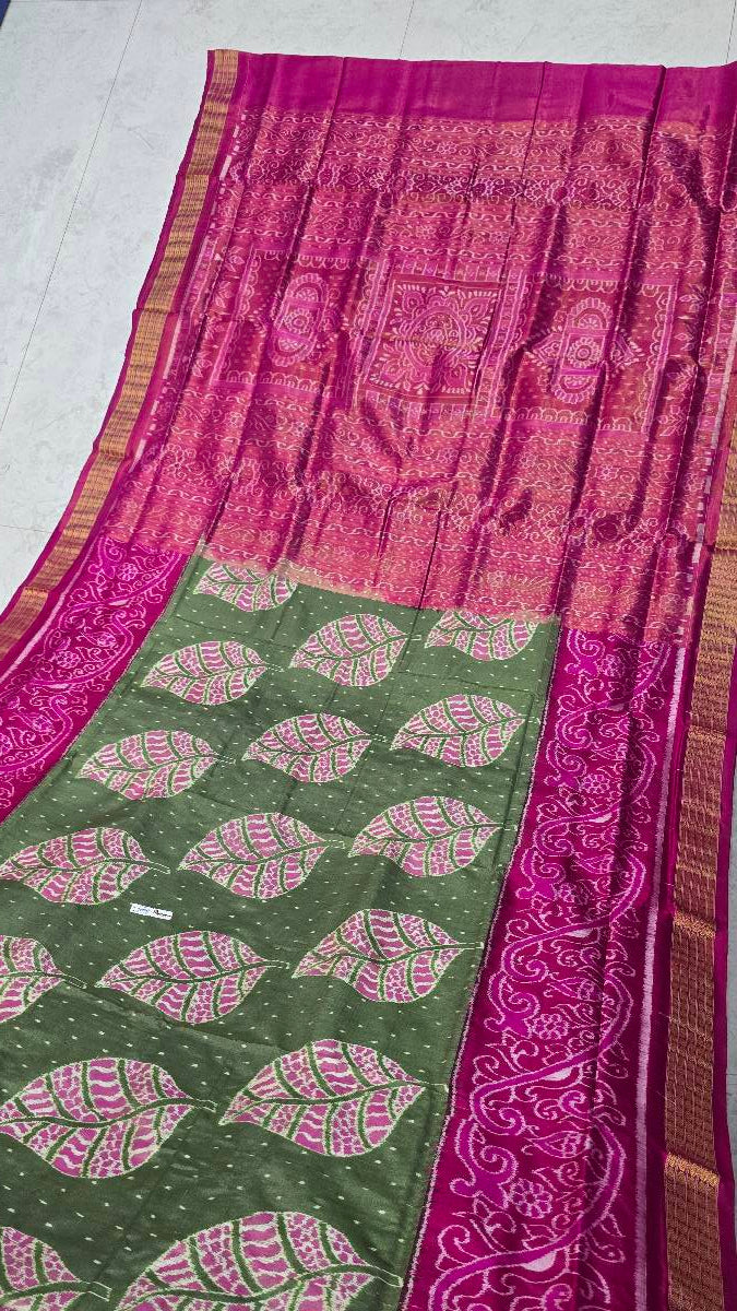 Sambalpuri handloom original half tissue pata saree