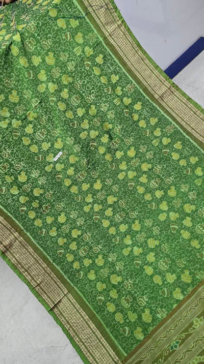 Cotton and silk combination sambalpuri bapta pata saree