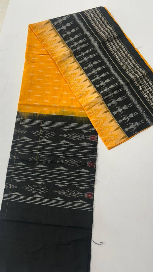 Yellow and black combinations duppata work