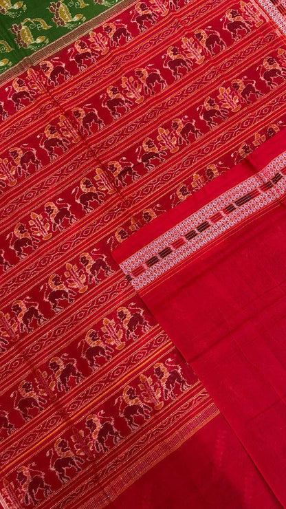 Half half desing Sambalpuri pasapali saree