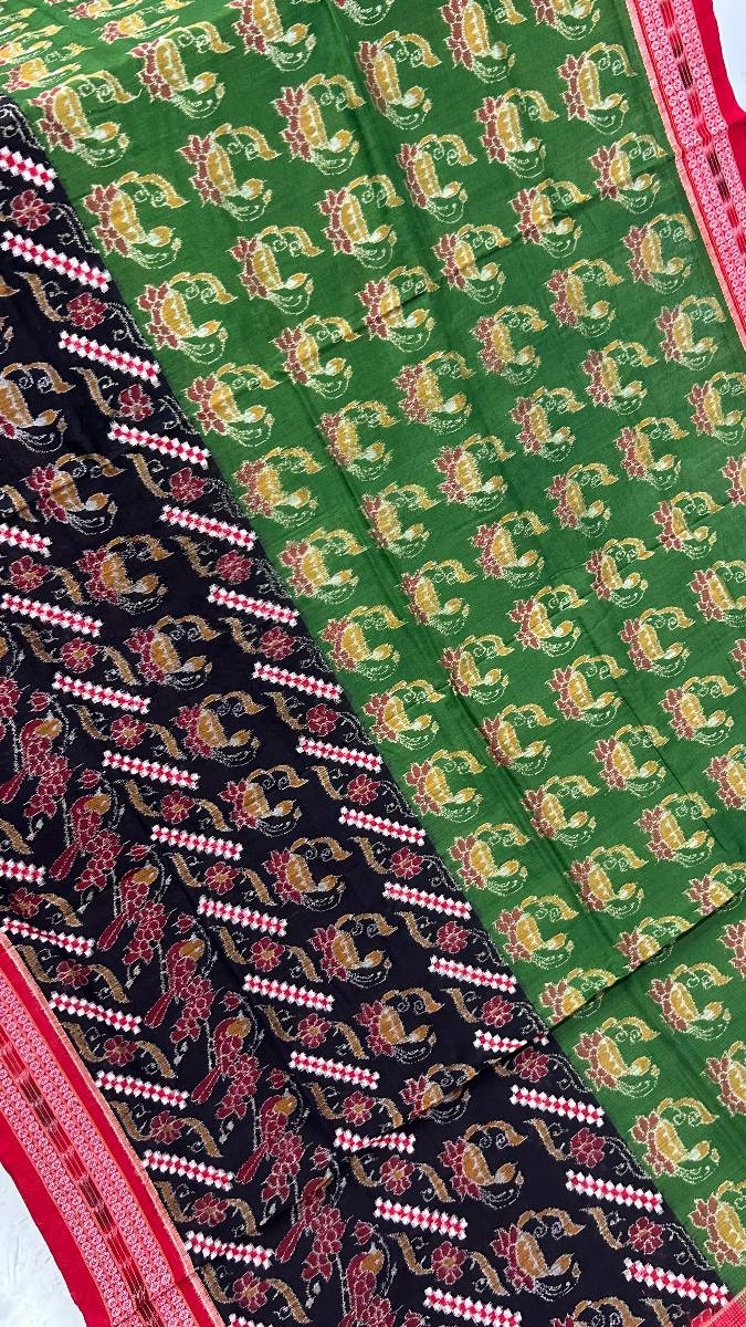 Half half desing Sambalpuri pasapali saree