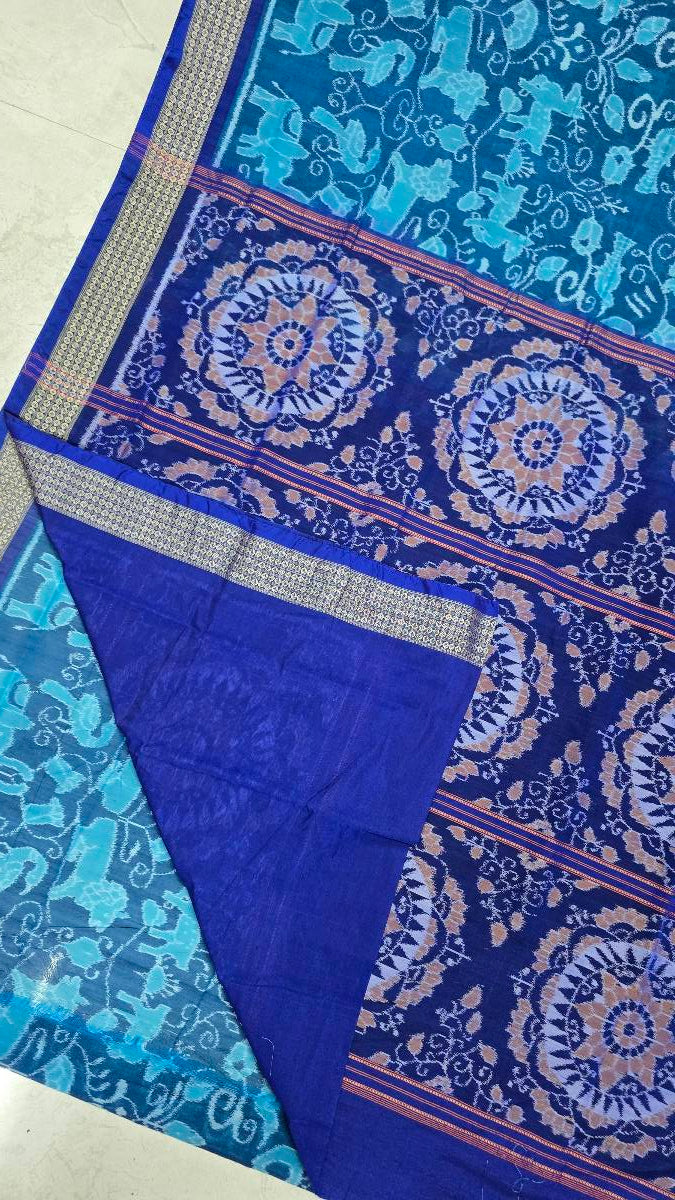 Cotton and silk combination sambalpuri bapta pata